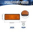 thumbnail image 2 of 2 Pcs Rectangle Rear Reflectors, Safety Reflective Warning Reflector Yellow, 2 of 7