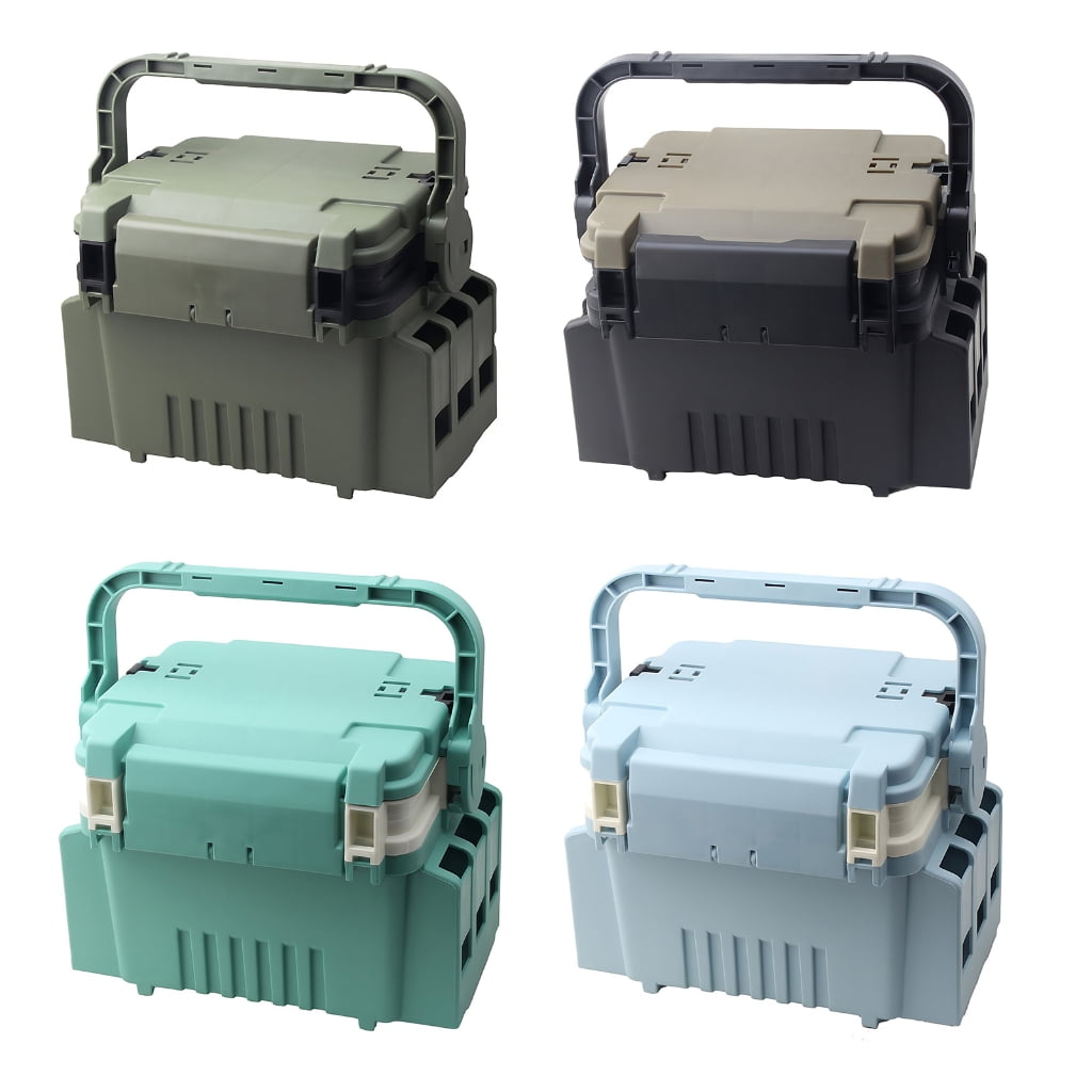Double-layer Fishing Tackle Box Adjustable Lure Hook Fishing Baits Storage Box Lure Hook Storage Box Multi-function