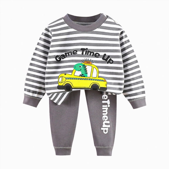 TAmten Baby Boy Clothes Toddler Kids Boy Shorts Clothing Set 3 6 12 18 24 Months 2T 3T 4T 5T Winter Warm Homewear Set Tops Pants Outfits Gift Set,Size 4-5 Years
