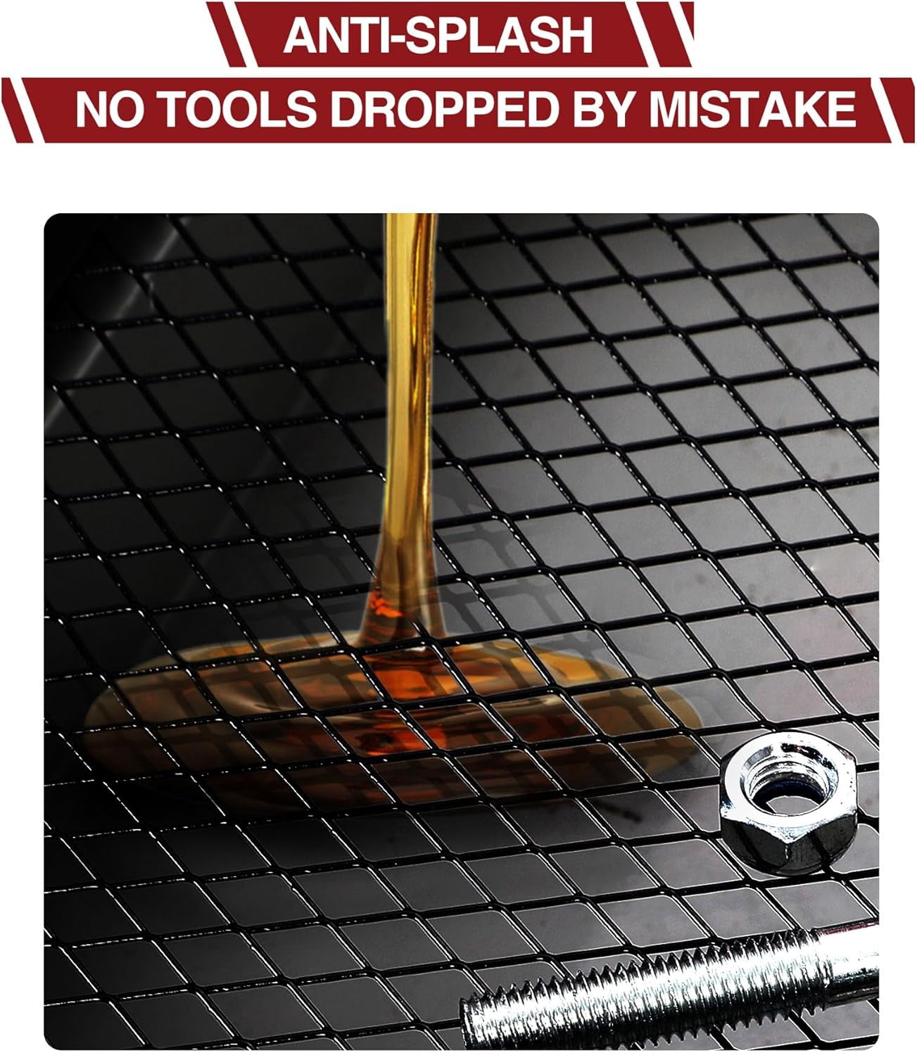 15 Gallon Oil Drain Pan with Pump & 8 Ft Hose, T Folding Handle & Low Profile Rolling Oil Drain Cart for Truck Cars SUVs, Metal