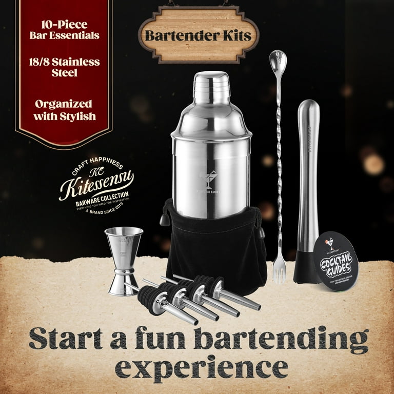 Best Mixology Bartender Kit & Cocktail Shakers - KITESSENSU