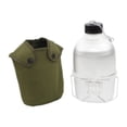 thumbnail image 3 of Botella de agua y taza para acampar de 1 l con bolsa de tela verde, multifuncional, de aleación de aluminio, accesorio para aventuras al aire libre., 3 of 8