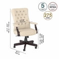thumbnail image 6 of Pemberly Row Upholstered Faux Leather Office Chair with High Back in White, 6 of 7