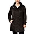 thumbnail image 3 of Calvin Klein Womens Long Packable Anorak Jacket, Black, Plus Size, 0X, 3 of 4