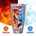 thumbnail image 6 of Bingfone Starfish Navy Blue Stripe for 20 Oz Stainless Steel Travel Mug Double Wall Water Coffee Cup for Home,Office, Outdoor Works Great for Ice Drinks and Hot Beverage-Straw Three-piece Set, 6 of 8