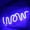 Blue, variant on LINLIN Neon Sign,Wow Neon Sign Light Wall LED Neon Night Lamp USB Battery Powered Led Neon Light Sign Bedroom Decor
