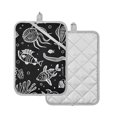 thumbnail image 2 of Pot Holders Set of 2 Heat Resistant 338℉ Kitchen Oven Gloves Potholder Cooking Baking Microwave Mitts Abstract Fish Animals, 2 of 7