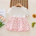 thumbnail image 5 of Plebaso Girls Dresses Short Sleeve Printed Mesh Suspender Dress Baby Summer Clothes, 5 of 7