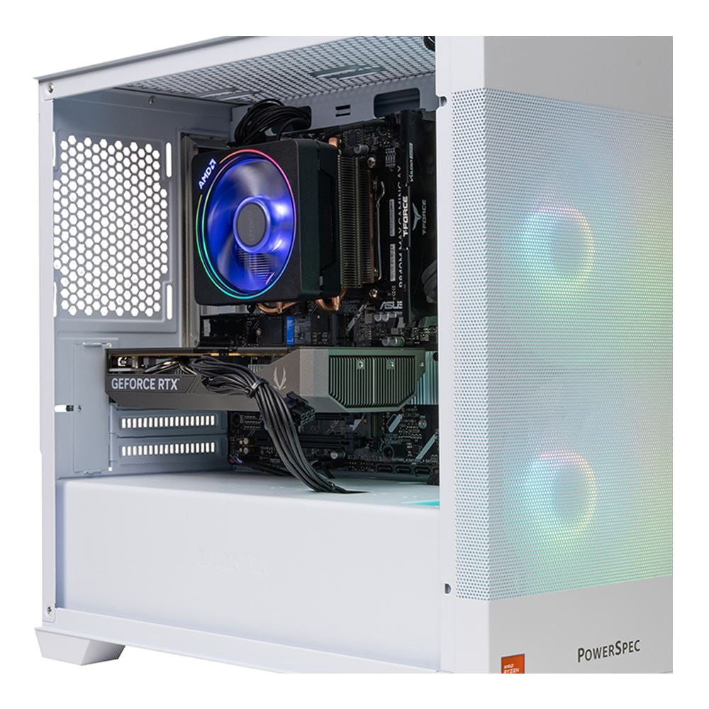 PowerSpec G528 Gaming PC AMD Ryzen 5 7500X3D 4.0GHz Processor, NVIDIA GeForce RTX 5060 8GB GDDR7, 16GB DDR5-6000 RAM, 1TB NVMe, WiFi 6 (802.11ax), Bluetooth 5.3, Windows 11 Home