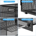 thumbnail image 2 of 14 Compartments Paper Organizer for Desk, Mesh Literature Organizer, Mail File Sorter Tray with Handle, Desktop Mailbox for Office Classroom Home, Black, 2 of 10