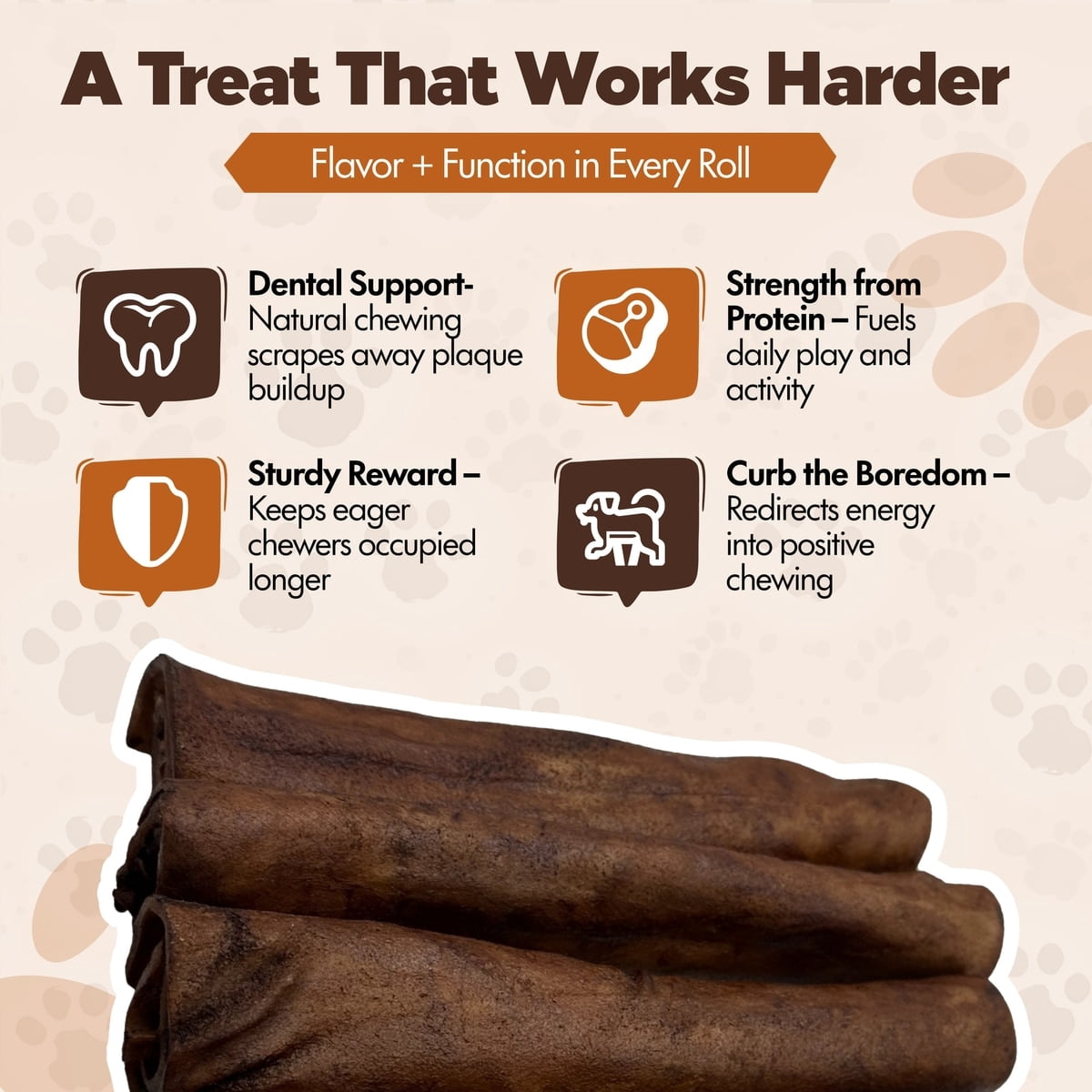 Retriever Rolls 7 to 8-in Beef Flavor Rawhide Dog Chew Treats, 12 CT