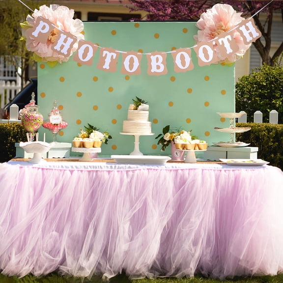 HEATSHAKING 1 Set Wedding Bunting Banner White Paper for Bridal Party 12*0.39in