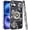 Black, variant on XPM for Apple iPhone 17 (6.3") Phone Case, Diamonds Bling All Around Edges Sparkly Glitter Hybrid with Ring Stand Holder Fashion Good Luck Cover for iPhone 17 (Purple)