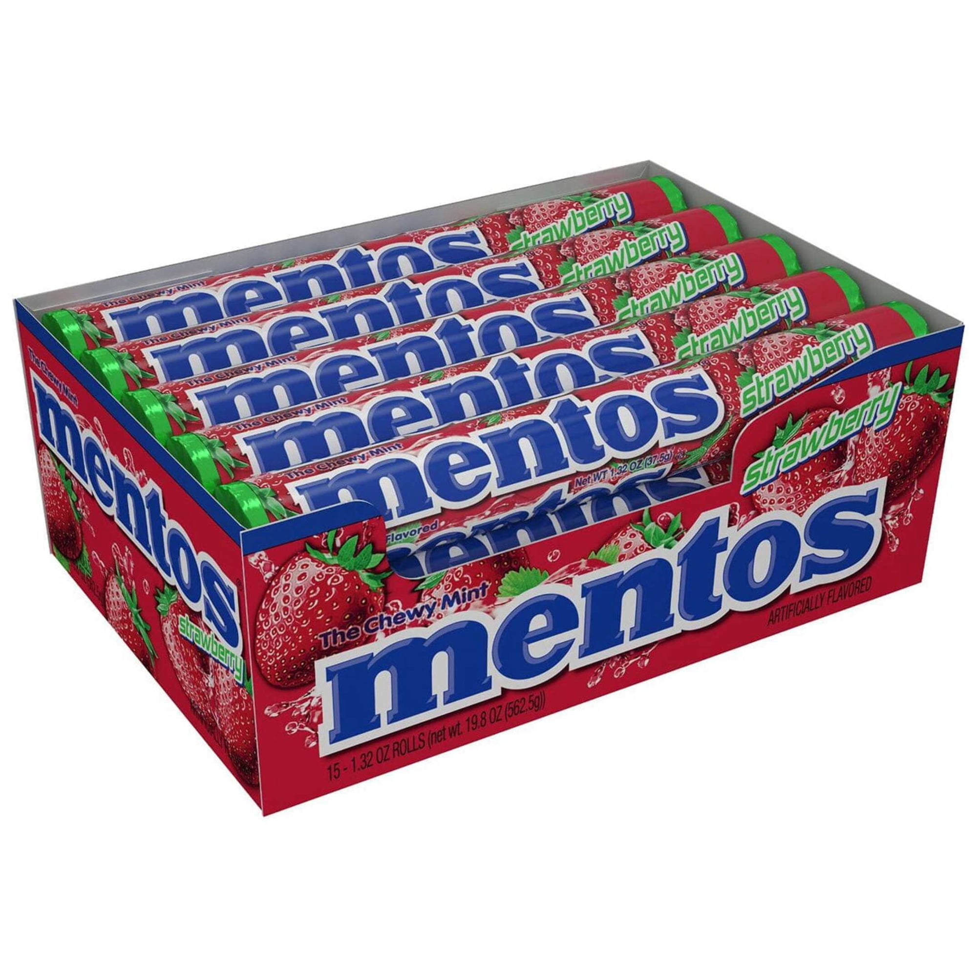 Mentos 4183 24/15Ct 1.32Oz Rolls Strawberry