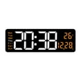 thumbnail image 1 of Luzkey Digital Wall Clock Electronic, Colorful Night Light  degreeC/ degreeF Switchable, Dst with Temperature Display, LED Alarm Clock for Home Orange, 1 of 8