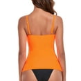 thumbnail image 4 of RELLECIGA Women's Shirred Swim Tops Cutout Swimsuits Tummy Control Bathing Suit Tops Tankini Tops for Women, 4 of 8