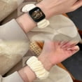 thumbnail image 4 of MORESEC under $5 Fleece Watch Band, Hairband Strap Smart Watch Bands 22mm Interface Stretchy Reusable Fleece Band, Applicable to Models 1-8 Generations, Soft Plush Elastic Watch Strap, 4 of 9