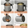 thumbnail image 4 of Hogar y cocina, Recipiente para grasa de cocina con colador, Colador de aceite de 1,4 l con colador de malla fina, Aceitera de acero inoxidable con tapas y asa de fácil agarre Aceitera de acero inoxid, 4 of 9