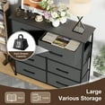 thumbnail image 4 of FDW 8-Drawer Fabric Dresser for Bedroom,Closet Dresser with Metal Frame and Wooden Top Tall Storage Tower for Closet,Living Room and Entryway,Grey, 4 of 7