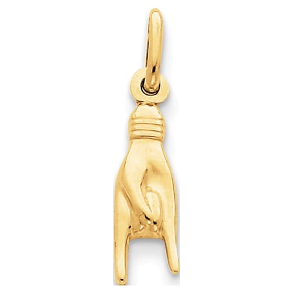 14k Yellow Gold Good Luck Hand Charm