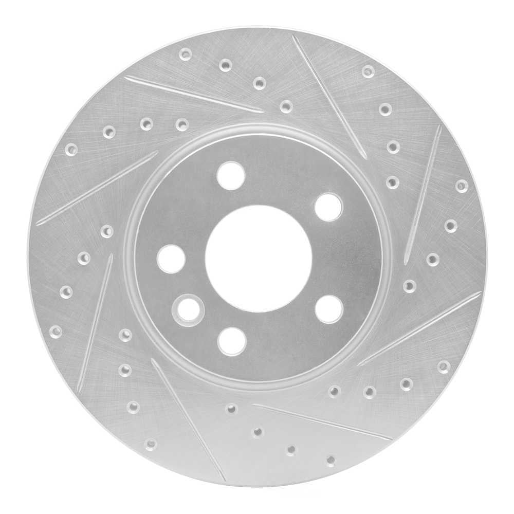 Dynamic Friction Company 631-74045R DFC Brake Rotor - Drilled And Slotted - Silver