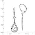 thumbnail image 2 of FB Jewels Sterling Silver Rhodium-plated Polished Fancy Dangle Leverback Earrings, 2 of 2