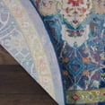 thumbnail image 5 of Nourison Global Vintage Medallion Blue 6' x ROUND Area Rug, (6' Round), 5 of 8