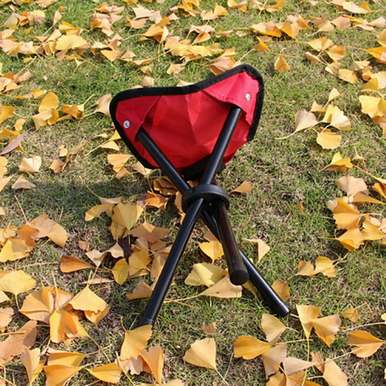shlutesoy Lightweight Outdoor Folding Chair Portable Three-Legged Stool  Outdoor Fishing Stool Mini Casual Beach Triangle Stool