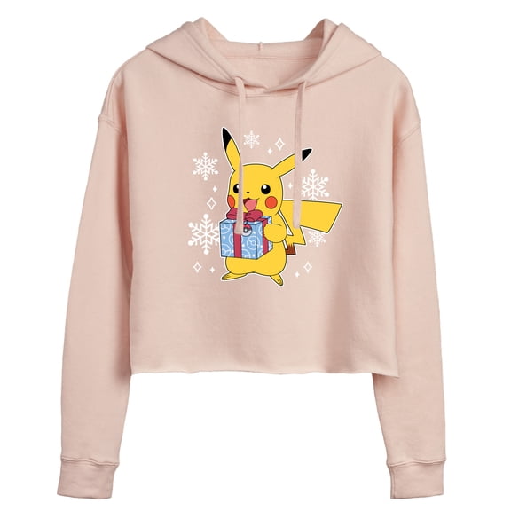 Pokémon - Pika Presents - Juniors Cropped Pullover Hoodie
