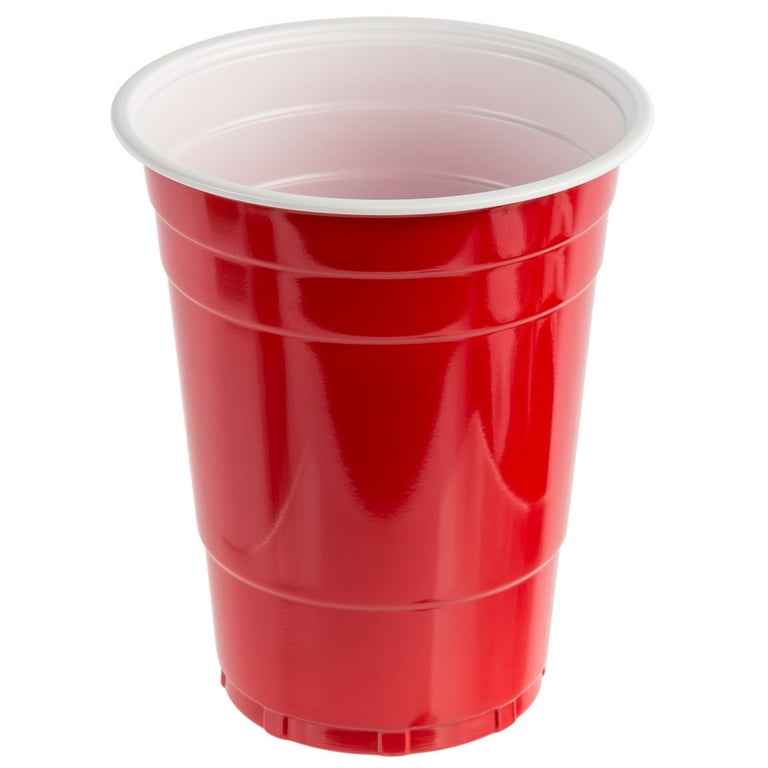 Plastic Party Cups - 16 oz, Red - ULINE - Case of 1,000 - S-24514R