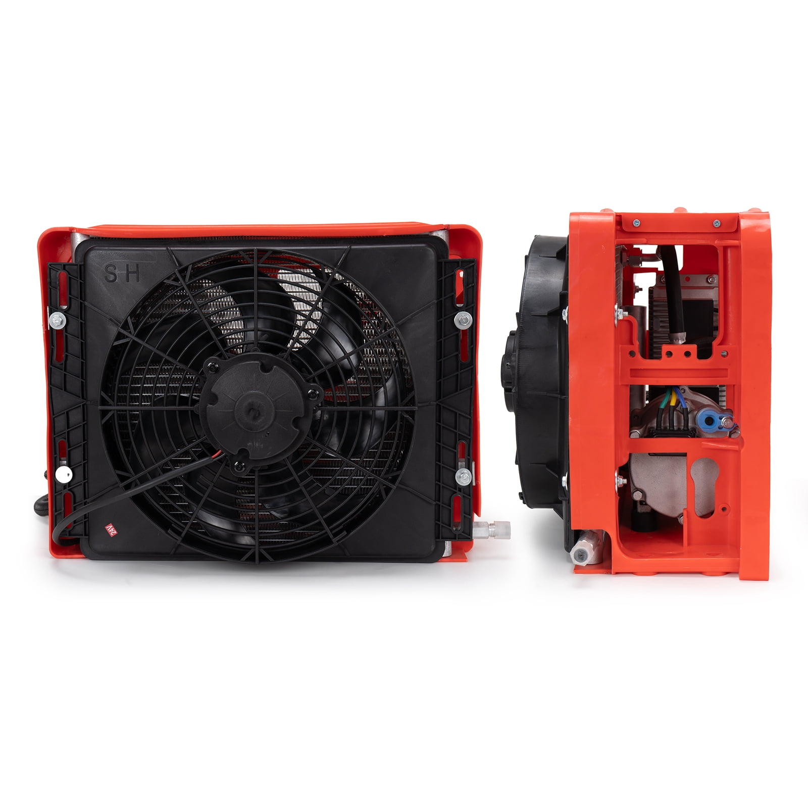 24V 8000 BTU Electric Truck Air Conditioner Kit, Split Parking AC for Semi-Truck, Crane, Van, Agricultural Vehicle