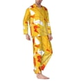 thumbnail image 2 of Kdxio Autumn Maple Leaves Men’s Pajama Set Pajamas For Men 2 Piece PJ Set with Men Pajama Pants and Long Sleeve T-Shirt Lounge Set-XX-Large, 2 of 7