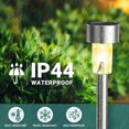 thumbnail image 3 of 12 Pack Solar Lights Outdoor Waterproof Stainless Steel LED Solar Pathway Lights Outdoor Solar Lights for Patio Lawn Yard and Landscape Warm White, 3 of 5