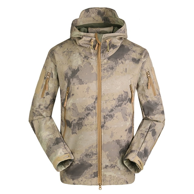 Chaqueta cortavientos con capucha para exteriores para hombre, para caza, acampada, escalada y senderismo