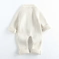 thumbnail image 4 of LYHaoo Boys And Girls Bodysuits Baby Fall Winter Knit Romper Cozy Outfit For Infants 3 24 Months Boys Jumpsuit Romper 3-6 Months White(Toddler), 4 of 5