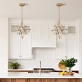 thumbnail image 4 of Moravian Star Pendant Lights Gold Finish Clear Glass Shade 16 Inches, 4 of 5