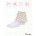thumbnail image 6 of MeMoi Lacy Loopsy Cotton Blend Anklet Sock - Girls - Female, 0, Marshmallow, 6 of 7