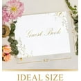 thumbnail image 2 of Wedding Guest Book, Gold Stamped Wedding Guest Book, Floral Guest Book Wedding Reception, Wedding Guestbook Floral Design, Wedding Book, Wedding Book Alternative, Beautiful Floral Guest Book, 2 of 5