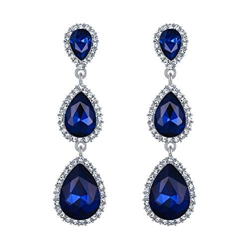 EleQueen 925 Sterling Silver Full Cubic Zirconia Teardrop Bridal Leverback Dangle Earrings Clear 1 EleQueen 925 Sterling Silver Full Cubic Zirconia Teardrop Bridal Leverback Dangle Earrings Clear 1