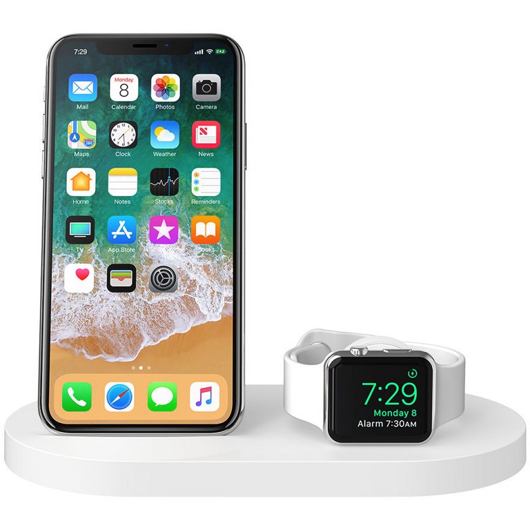 BOOST UP Wireless Charging Dock for iPhone Apple Watch USB A port White Walmart