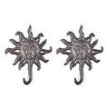 thumbnail image 1 of Ganchos de pared de hierro fundido Heliosvintage de 2 piezas con acabado antiguo, ganchos decorativos con forma de cabeza de animal para ropa de negocios, accesorios para el hogar, gancho, 1 of 5