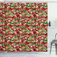 thumbnail image 1 of Ambesonne Fruits Shower Curtain, Organic Garden Harvest, 69"Wx84"L, White Green and Red, 1 of 3