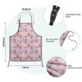 thumbnail image 3 of Pink Princess Castle Pattern Kids Aprons for Girls and Boys,Adjustable Neck Strap Toddler Aprons for Kids Cooking Baking, 3 of 6