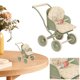 thumbnail image 4 of Muebles en Miniatura 1 12 Artificiales Cochecito para Bebés () Verde, 4 of 9
