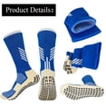 thumbnail image 1 of 1 Pair Anti-Slip Soccer Sports Socks Men Sock Football Knee Above Long Socks, 1 of 5