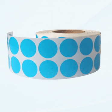 1 Inch Blue Round Color Coding Label Price Stickers Garage Sale Stickers Blank Yard Sale Stickers Glossy Writable Paper Labels , 1000 Dots Stickers on a Roll