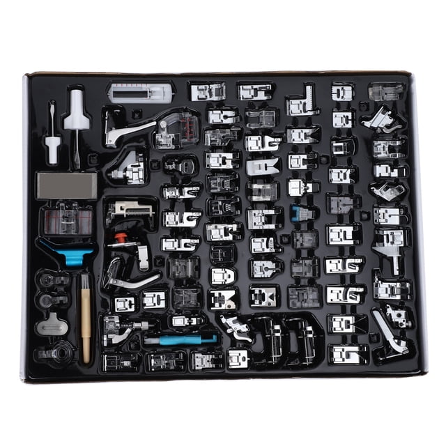 Prensatelas para máquina de coser, 82 Uds., juego de prensatelas para máquina de coser, accesorios para máquinas de coser, fiables y duraderos Jadeshay A
