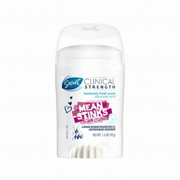 Secret Clinical Strength Mean Stinks Advanced Solid Antiperspirant & Deodorant, Fearlessly Fresh