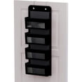 thumbnail image 4 of Organizador para colgar sobre la puerta con 4 bolsillos transparentes para ventana Almacenamiento montado en la pared con ganchos para organizar los baños del dormitorio Sincero Electrónica, 4 of 5