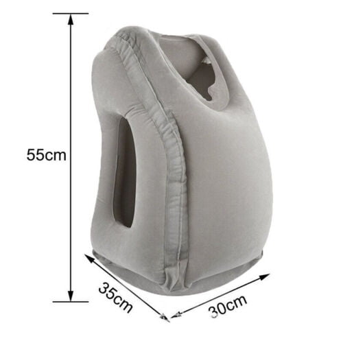 Inflatable Air Cushion Travel Pillow For Airplane Office Nap Rest Neck Head Chin